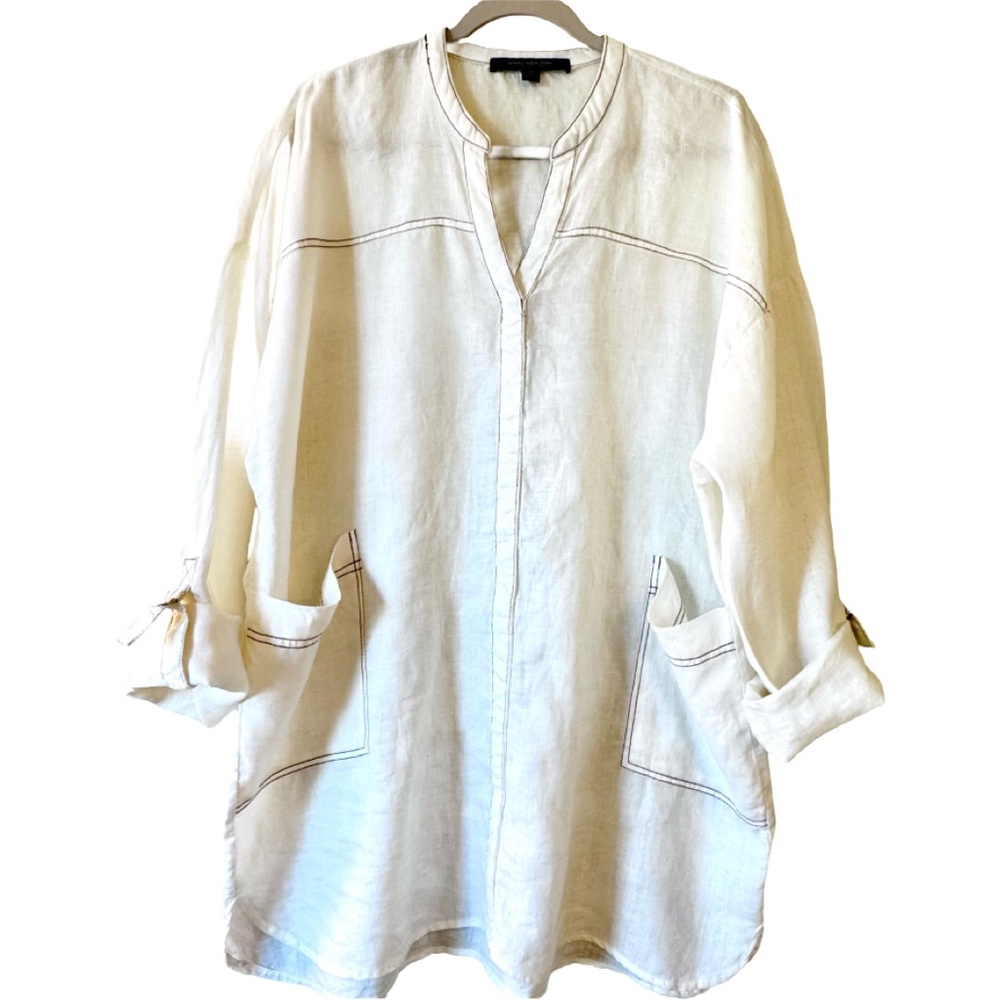 Marc New York Andrew Marc Linen Tunic Top Cover-Up M